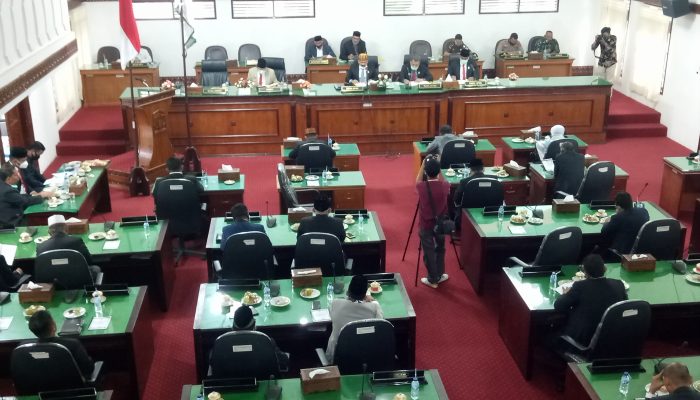 DPRK Aceh Besar Gelar Paripurna Ke-9 Tentang Penyampain KUA dan PPAS 2021