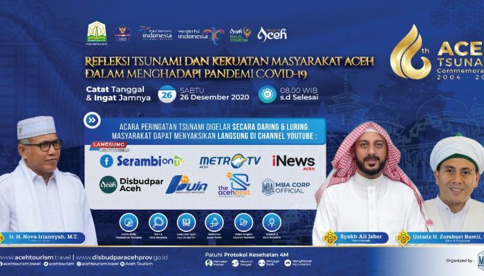 Pemerintah Aceh Gelar Peringatan 16 Tahun Tsunami Aceh Dengan Tetap Menerapkan Prokes