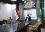 Gubernur Aceh Ikuti Peresmian PT. Bank Syariah Indonesia Secara Virtual