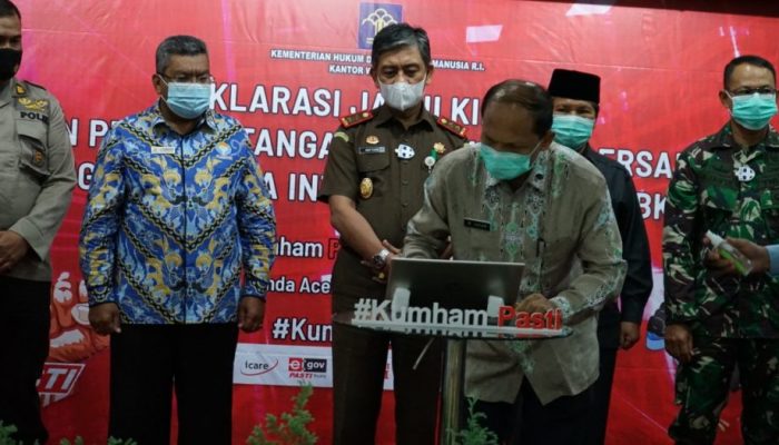 Asisten I Ikut Teken Pakta Integritas Kemenkumham WBK