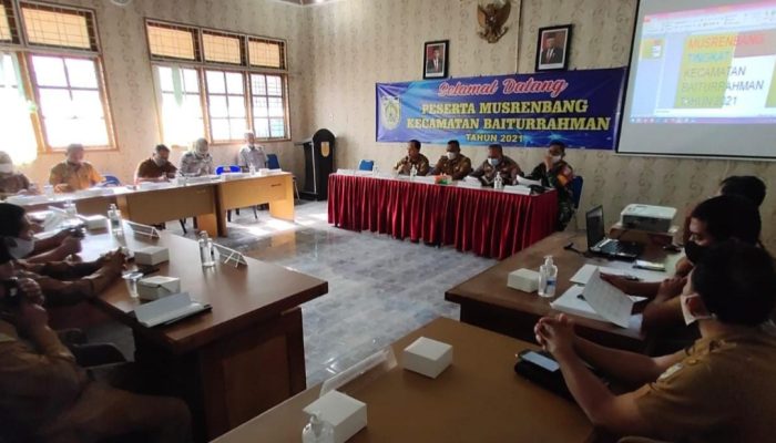 Musrenbang Kecamatan Baiturrahman Berlangsung dengan Menjaga Prokes