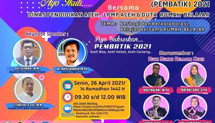 Tingkatkan Kualitas Pendidikan Aceh, Kadisdik Ajak Semua Guru Agar Mengikuti Program Pembatik