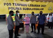 Di Perbatasan Subulussalam, Tim II Pemantauan Dan Asistensi Polda Aceh Cek Arus Balik