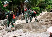 Kerja Bakti Bersama Koramil 11/ Darul Imarah, Picu Semangat Gotong-Royong Masyarakat Ulee lhueng