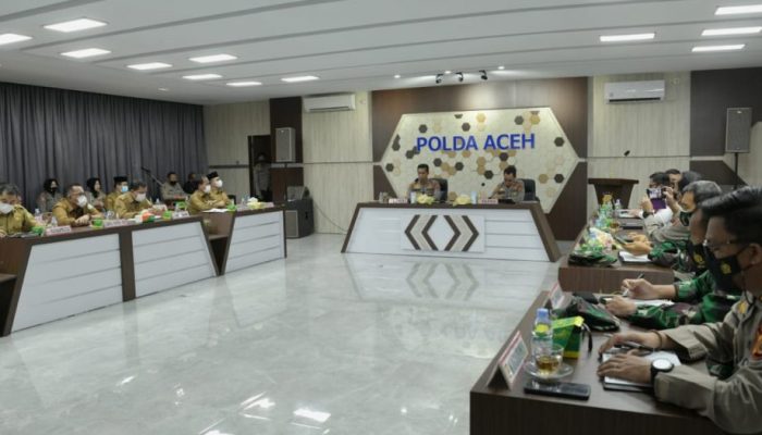 Kasus Positif Covid-19 Meningkat, Kapolda Gelar Rakor dengan Satgas Covid-19 Aceh