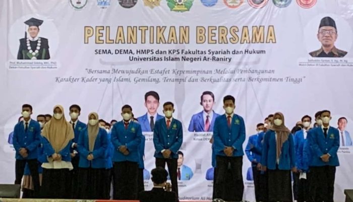 Sebelas Organisasi Mahasiswa Fakultas Syariah UIN Ar-Raniry Dikukuhkan
