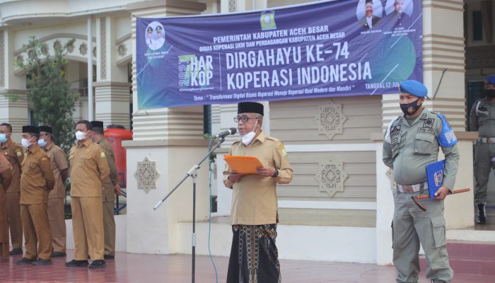 Wabup Aceh Besar Pembina Apel Hari Koperasi