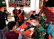 Kodim 0101/Aceh Besar Bersama Pemuda Pancasila Aceh Gelar Vaksinasi Covid 19