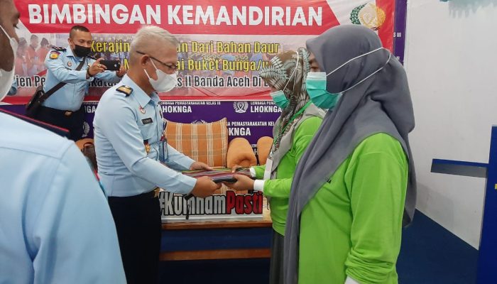 Bapas Kelas II Banda Aceh Bekali Warga Binaan Lapas Kelas III Lhoknga