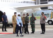 Forkopimda Aceh Termasuk Kapolda Aceh Jemput Kedatangan Presiden RI Ke Aceh
