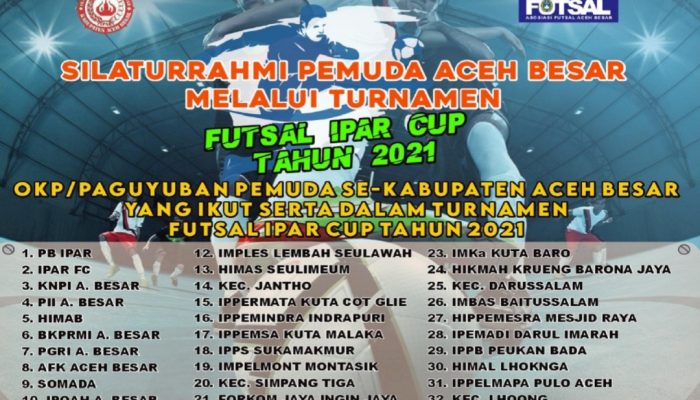 IPAR Gelar Turnamen Futsal Antar  OKP dan Paguyuban Pemuda se-Aceh Besar