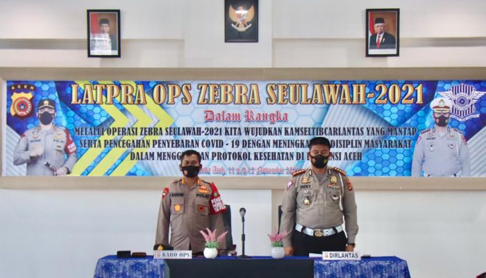 Dua Pejabat Utama Polda Aceh Buka Pelatihan Praoperasi Zebra Seulawah 2021