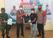 Gebrak Vaksin Sahabat BSI, Polres Lhokseumwe Bagikan Ratusan Paket Sembako