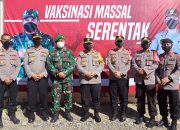 Tiga PJU Polda Aceh Dampingi Wakapolda Sambangi Lokasi Vaksinasi di Lhoong, Aceh Besar
