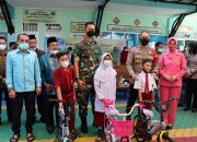 Vaksinasi Merdeka Anak di SDN 1 Lhokseumawe, Kapolres Bersama Unsur Muspida Serahkan Hadiah Sepeda