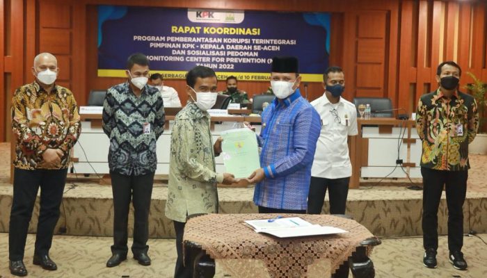 Bupati Aceh Besar Ikuti Rakor Program Pemberantasan Korupsi Terintegrasi