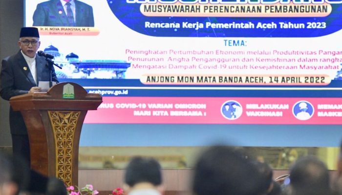 Gubernur Aceh Harapkan Musrenbang 2022 Lahirkan Program Berkualitas di Tahun Mendatang