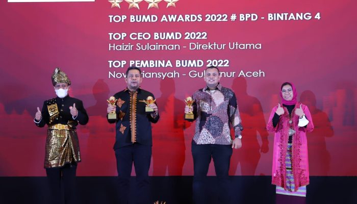 Bank Aceh Raih Top BUMD Award dan Indonesia Sharia Finance Award 2022
