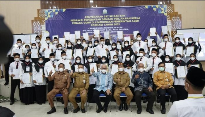 297 Guru di Abdya, Aceh Selatan, Subulussalam dan Singkil Terima SK Pengangkatan Sebagai P3K