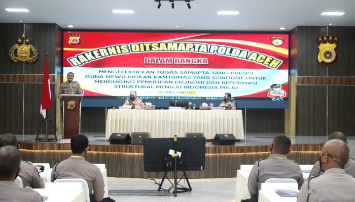 Kapolda Aceh Buka Rakernis Ditsamapta Polda Aceh