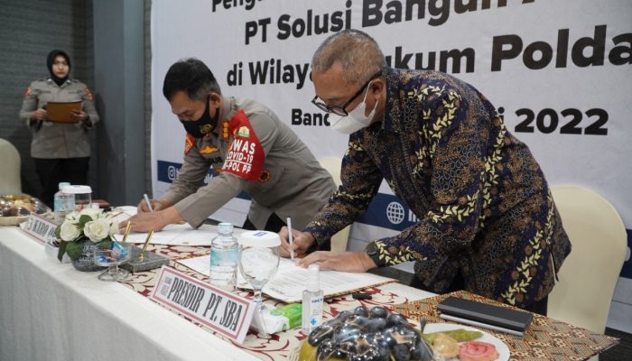 PT Solusi Bangun Andalas dan Polda Aceh Tandatangani MoU Kerjasama Pengamanan Objek Vital Nasional