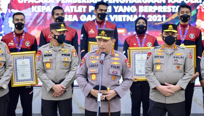 Kapolri Berikan Penghargaan ke Atlet Polri yang Sumbang Medali untuk Indonesia di Sea Games
