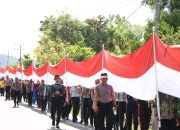 Sejauh 7 Km, Polres Simeulue Gelar Long Mars Merah Putih Dalam Rangka Hari Bhayangkara ke-76
