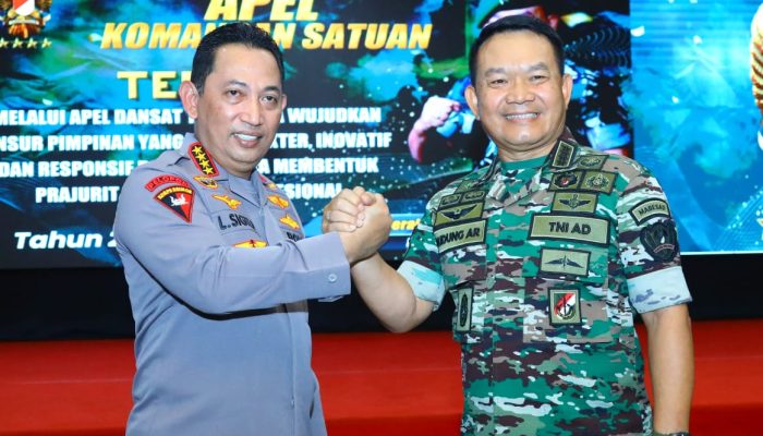 Dihadapan Dansat, Kapolri Tekankan Sinergitas TNI-Polri Harga Mati Demi Wujudkan Indonesia Emas 2045