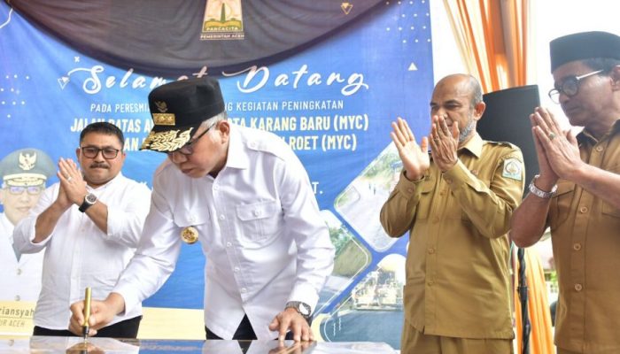 Gubernur Resmikan Dua Ruas Jalan Multiyears Contract di Aceh Tamiang