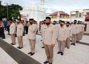 PNS Polda Aceh Ikuti Upacara Ziarah di TMP Dalam Rangka Hari Bhayangkara Ke 76