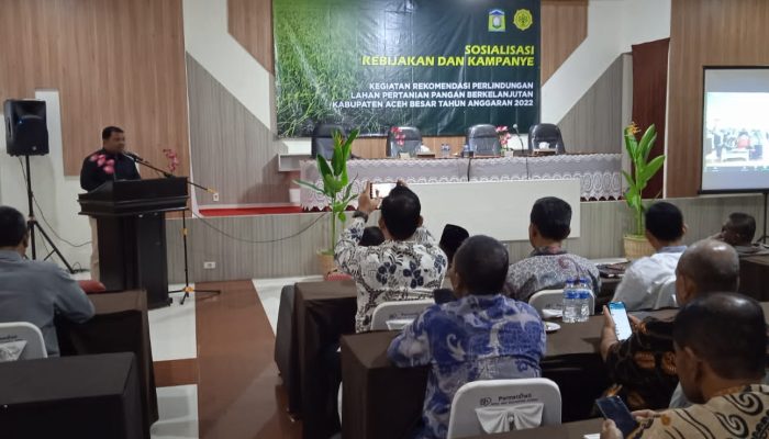 Sekdakab Aceh Besar Buka Sosialisasi dan Kampanye Perlindungan Lahan Pertanian Pangan Berkelanjutan