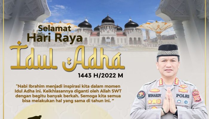 Kapolda Aceh Ucapkan Selamat Hari Raya Idul Adha 1443 H