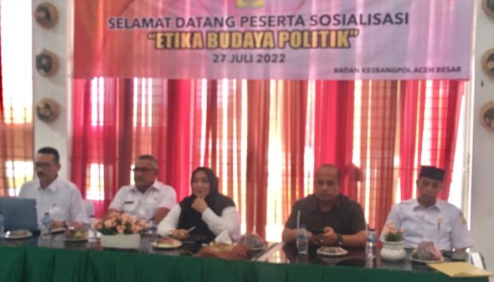Kesbangpol Aceh Besar, Gelar Sosialisasi Etika Budaya Politik