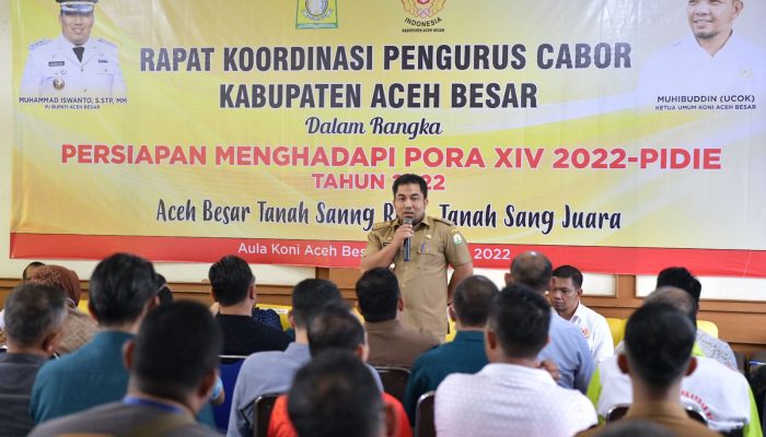 Jelang PORA XIV, Pj Bupati Aceh Besar Rakor dengan Pengurus Cabor