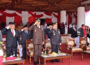 Upacara Penurunan Bendera Merah Putih Di Halaman Kantor Gubernur Aceh Dihadiri Wakapolda Aceh