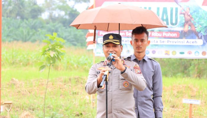 Penanaman 77 Ribu Pohon Serentak Di Subulussalam, Ini Yang Dilakukan Kapolres