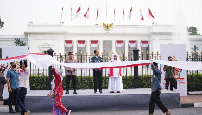 Di Acara Kirab Merah Putih, Kapolri Gelorakan Semangat Persatuan-Kesatuan Bangsa
