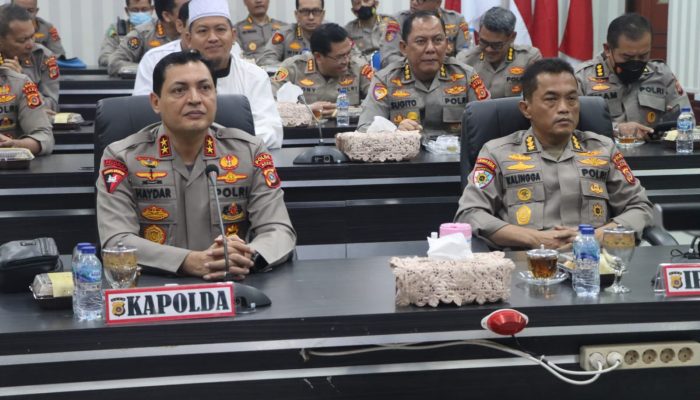 Kapolda Aceh Bersama PJU Hadiri Secara Virtual Kirab Merah Putih Tahun 2022
