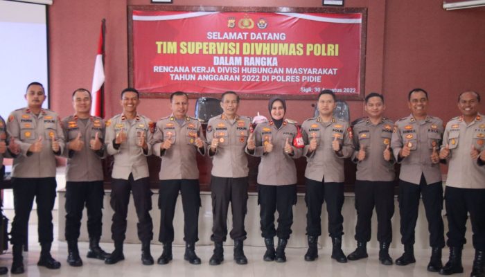 Tim Divisi Humas Polri Gelar Supervisi di Polres Pidie Dan Bireuen