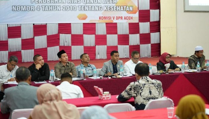Komisi V DPR Aceh Gelar RDPU Raqan Perubahan Qanun Kesehatan