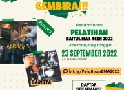 Baitul Mal Aceh Perpanjang Masa Pendaftaran Pelatihan Keterampilan Bidang Barista dan Barber