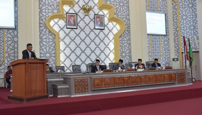 DPRK Banda Aceh Gelar Paripurna Penyampaian Laporan Banggar Terhadap R-KUA dan PPAS APBK 2023