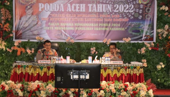 Kapolda Aceh Buka Pelaksanaan Gelar Operasional Polda Aceh Triwulan III Tahun 2022