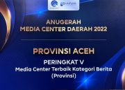Aceh Raih Peringkat Lima Anugerah Media Center Daerah Tahun 2022