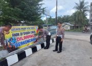Titik Rawan Laka Lantas di Aceh Tamiang Dipasang Spanduk Oleh Polantas