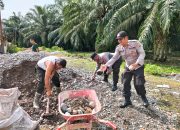 Cegah Laka Lantas di Jalan, Polisi di Tamiang Hulu Gelar Gotong Royong