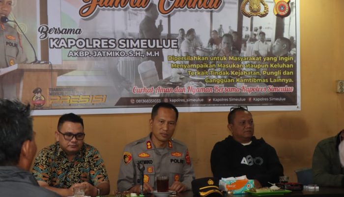 Dengan Senang Hati Kapolres Simeulue Mendengar Keluh Kesah Masyarakat