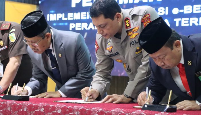 Sejumlah Lembaga Penegak Hukum Gelar Penandatangan Bersama Pedoman Kerjasama e-Berpadu