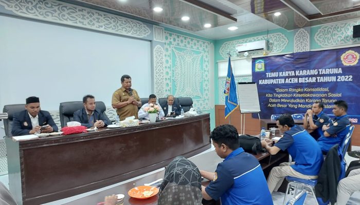 Kadinsos Aceh Besar Buka Temu Karya Karang Taruna Tahun 2022