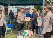 Kapolres Bireuen Antar Bantuan Untuk Pengungsi Desa Samuti Aman Gandapura